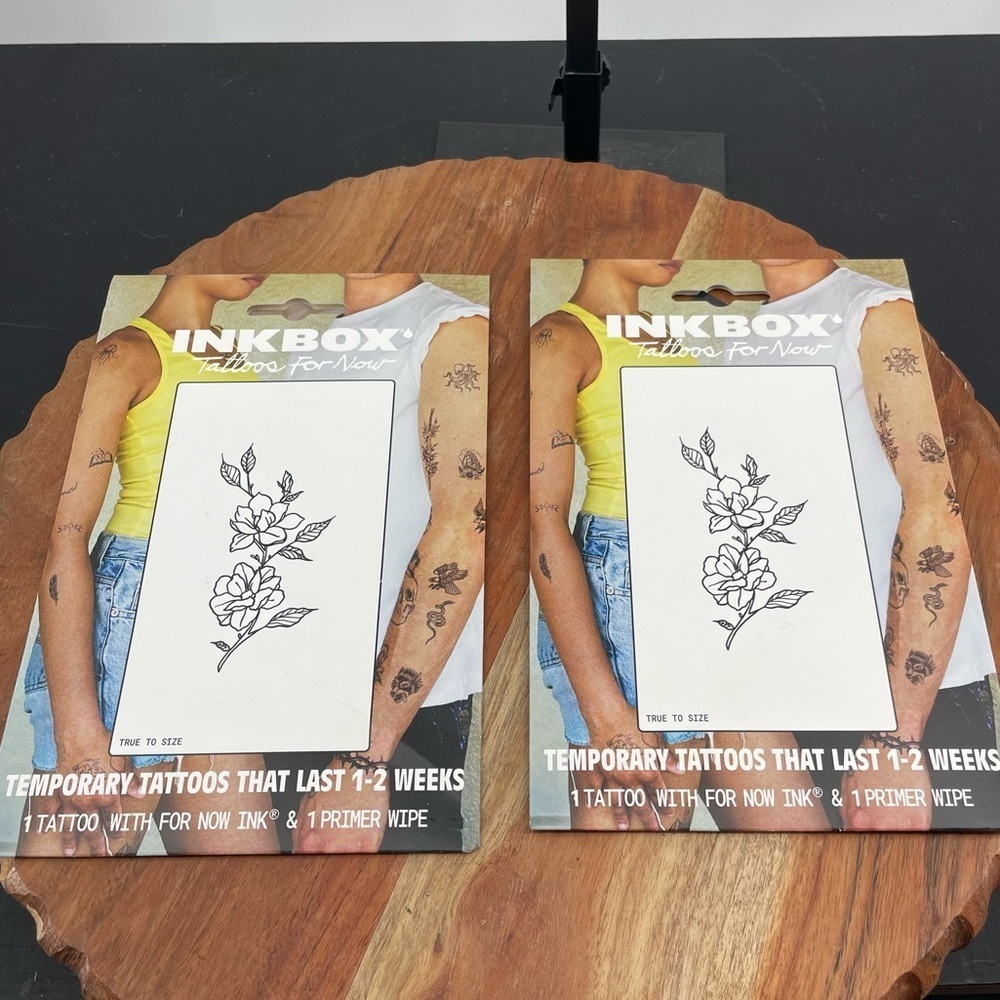 Lot of 2 New‎ inkbox tattoo flower